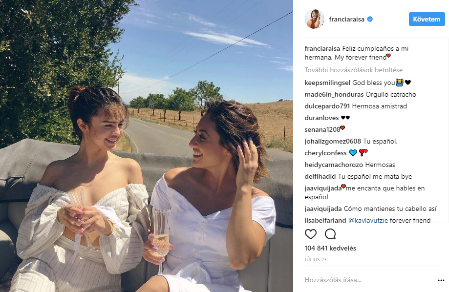 Galéria: Selena Gomez és Francia Raisa közös Insta-fotói