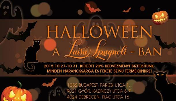 Borítókép: Halloweeni kedvezmény a Luisa Spagnoliban!