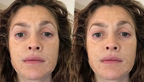 Borítókép: Ilyet még biztos, hogy nem láttál! Drew Barrymore ettől a bizarr arcmaszktól 30 évet öregedett, ám utána...