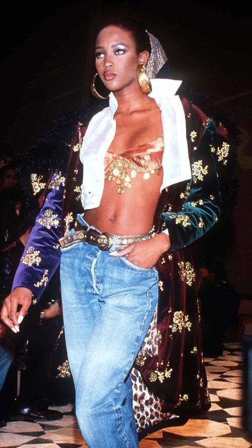 naomi campbell,modell,test,outfit,80-as évek