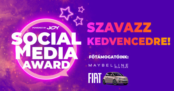 Borítókép: JOY SOCIAL MEDIA AWARD 2023 - Szavazz te is a kedvencedre!