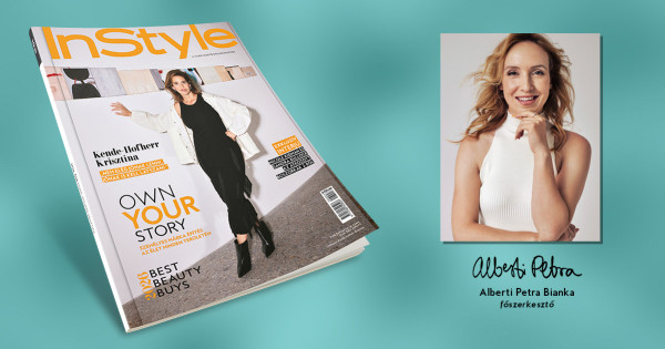 Borítókép: Megjelent az InStyle őszi lapszáma, a self brand issue, címlapon Kende-Hofherr Kriszta